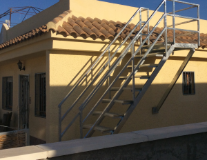 Metal Straight stairs nr 1 home security in Murcia by Eriks Metal Work