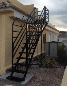 Metal Straight stairs nr 3 home security in Murcia by Eriks Metal Work
